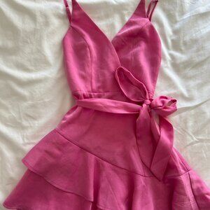 Hello Molly Pink Tie-Front Romper